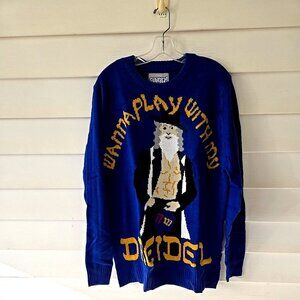 Funziez! Ugly Christmas Sweater Hanukkah Holiday Costume, Blue/Drunk Snowman